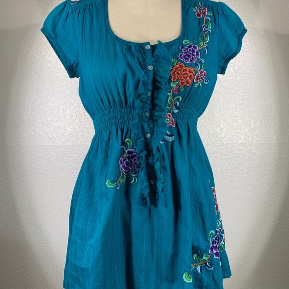 Johnny Was Tops - Johnny Was 3J Obi Garden Tunic Cotton Sz S NWT